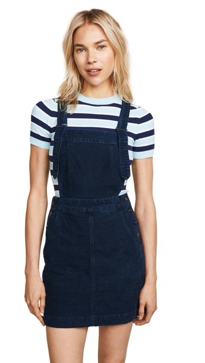 Shop Ag Jacs Corduroy Overall Pinafore Dress In Sulfur Blue Vault