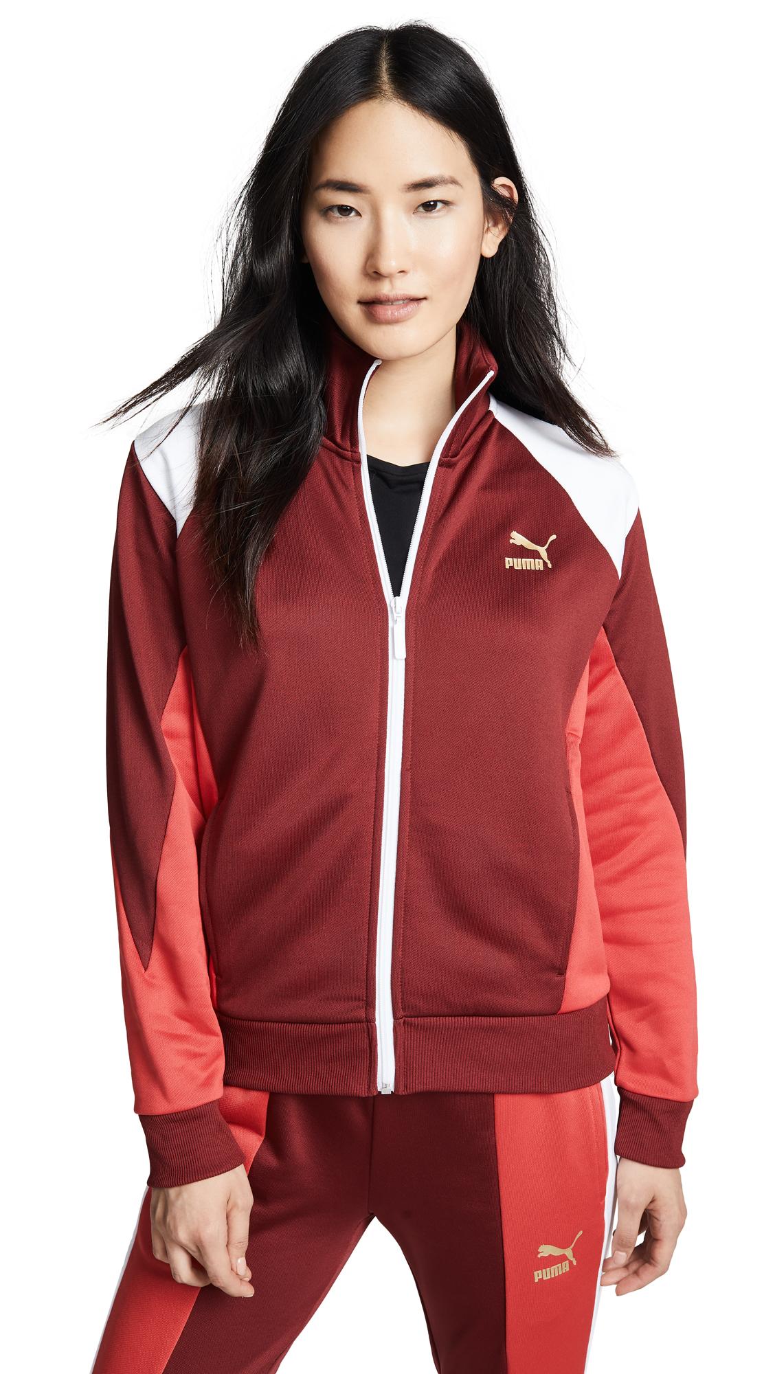 puma metallic logo track jacket