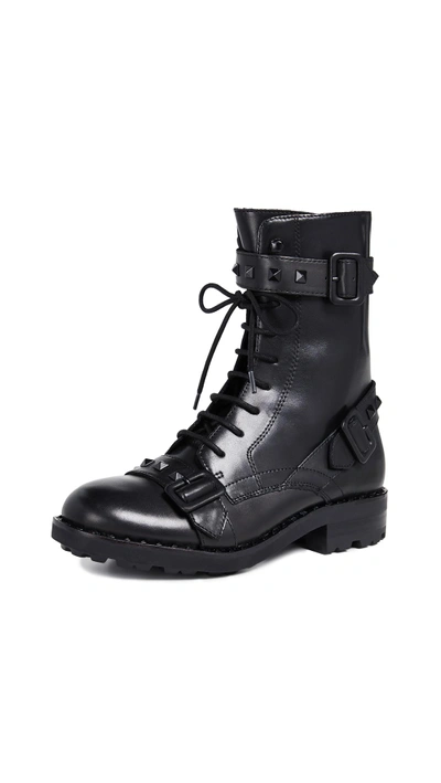 Shop Ash Witch Combat Boots In Black/black