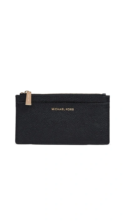 Shop Michael Michael Kors Large Slim Card Case In Black