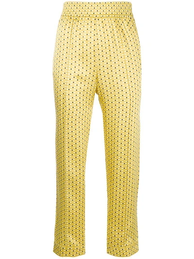 Shop Asceno Tailored Trousers - Yellow & Orange