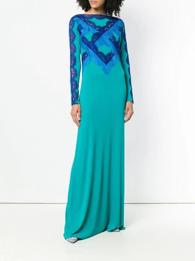 Shop Emilio Pucci Lace-embellished Gown - Green