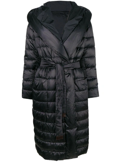Shop Max Mara Quilted Coat In Black