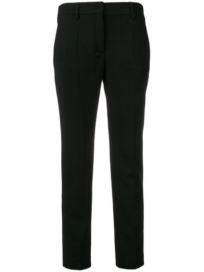 Shop Prada Tailored Cropped Trousers - Black
