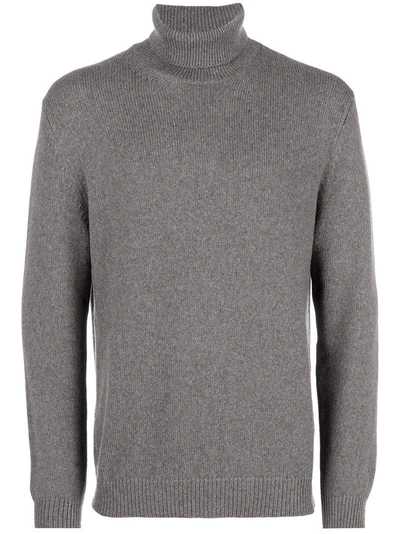 Shop Massimo Alba Cashmere Turtleneck Sweater In Grey