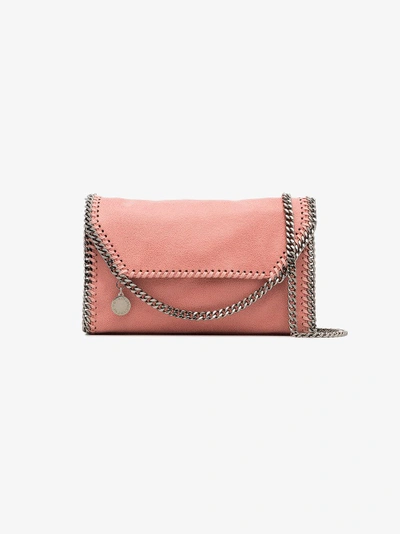Shop Stella Mccartney Pink Mini Poly Shoulder Bag In Pink&purple