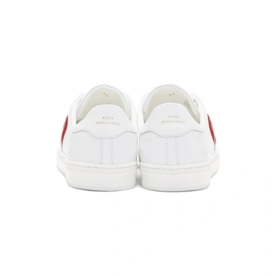 Shop Anya Hindmarch White Chubby Heart Tennis Sneakers In 002 White