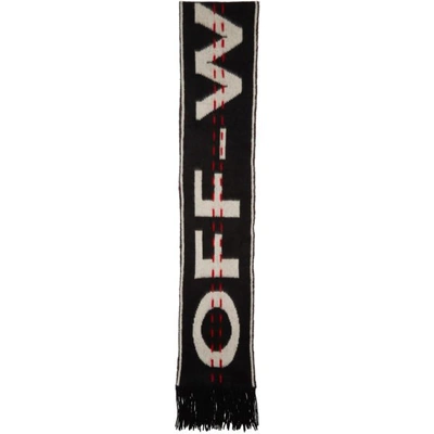 Shop Off-white Black Knit Industrial Scarf