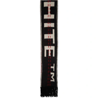 Shop Off-white Black Knit Industrial Scarf