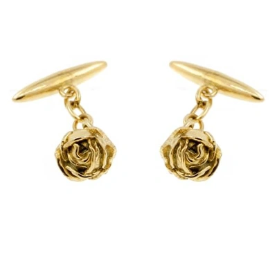 Lee Renee Rose Cufflinks Gold