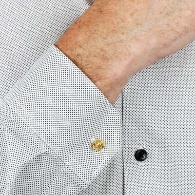 Lee Renee Rose Cufflinks Gold