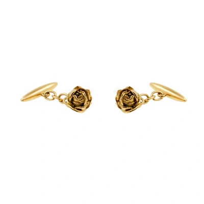 Lee Renee Rose Cufflinks Gold