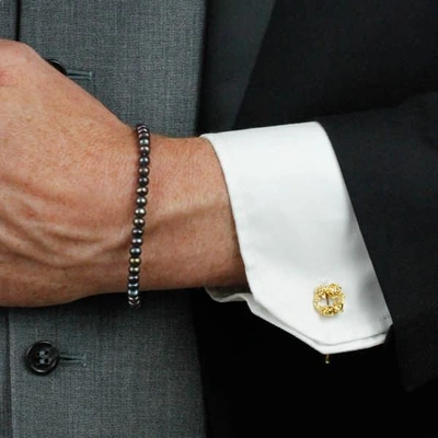 Lee Renee Rose Halo Cufflinks Silver