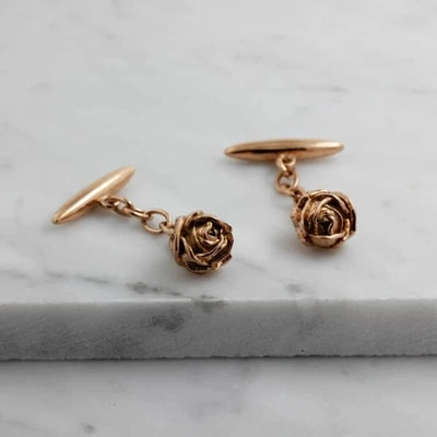 Lee Renee Rose Cufflinks Rose Gold
