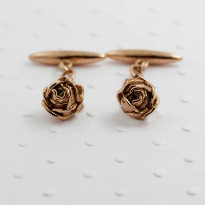 Lee Renee Rose Cufflinks Rose Gold