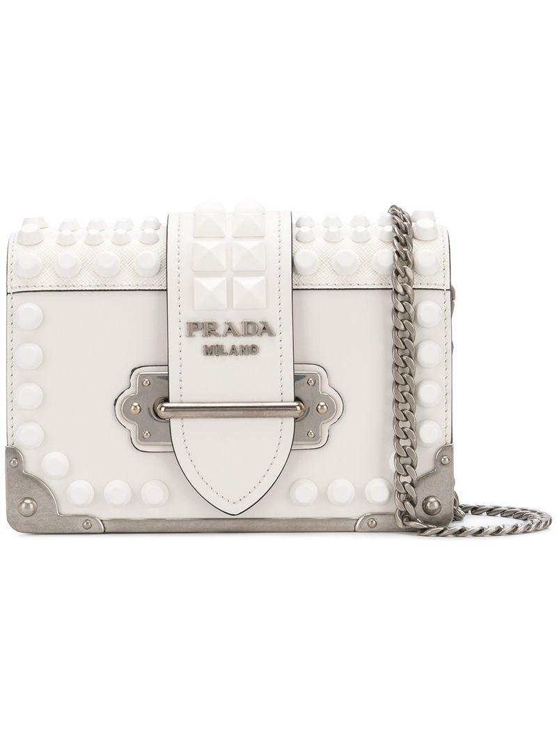 prada white cahier bag