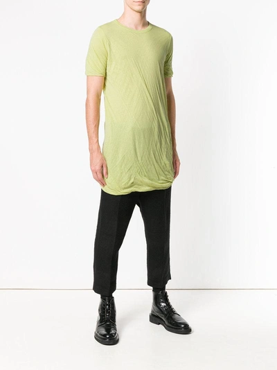 Shop Rick Owens Double Layer T-shirt - Yellow