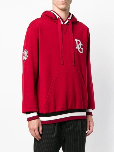 Shop Dolce & Gabbana King Hoodie - Red