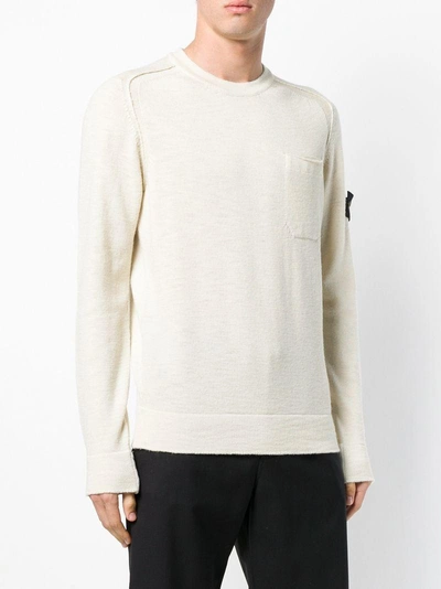Shop Stone Island Pocket Sweater - Neutrals