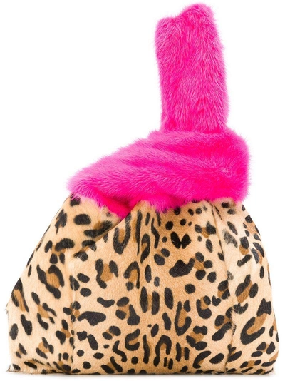 Shop Simonetta Ravizza Leopard Fur Tote In Brown