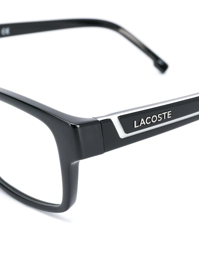 Shop Lacoste Square Glasses In Black