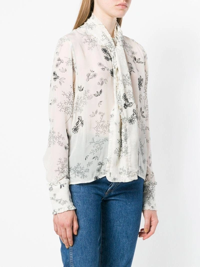 Shop Essentiel Antwerp Floral Long-sleeve Blouse - White