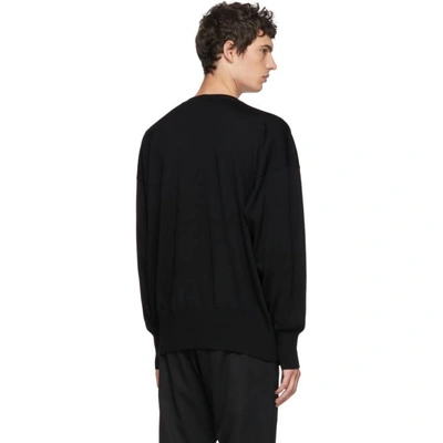 Shop Sulvam Black Wool Pullover