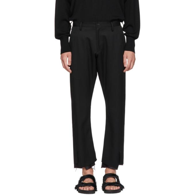 black cropped slacks