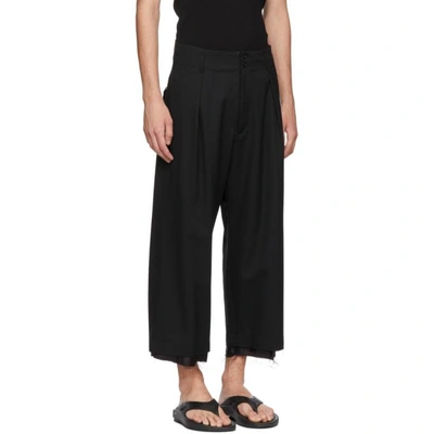 Shop Sulvam Black High-waisted Trousers