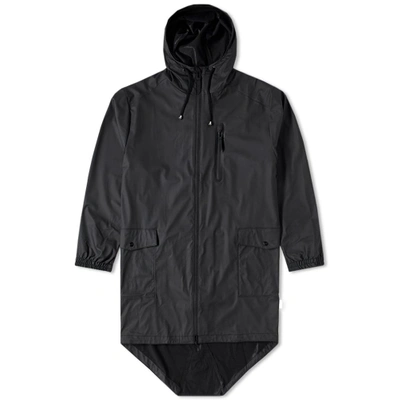 Shop Rains Parka Coat In Black