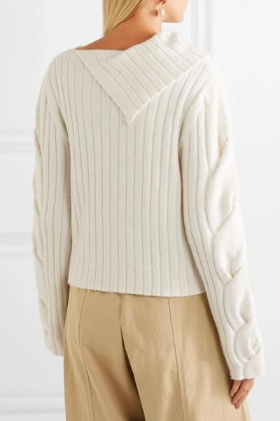 Shop See By Chloé Ribbed-knit Sweater In White