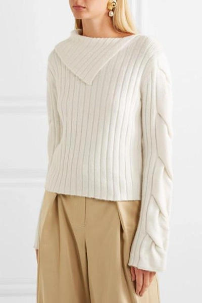 Shop See By Chloé Ribbed-knit Sweater In White