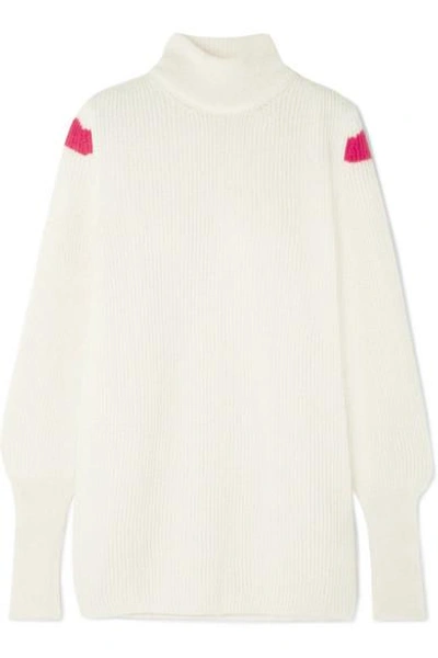 Shop Maggie Marilyn Mohair-blend Turtleneck Sweater In White