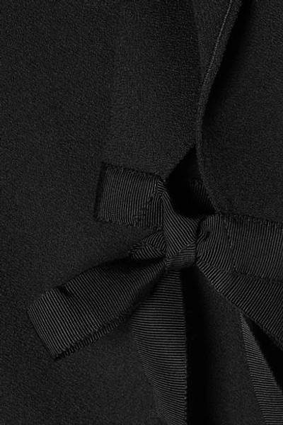 Shop Roland Mouret Hitchcock Off-the-shoulder Crepe Dress In Black