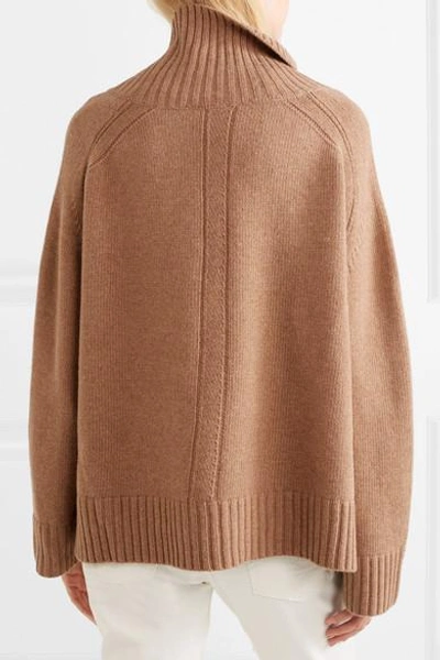 Shop By Malene Birger Aleya Oversized Wool-blend Turtleneck Sweater In Brown