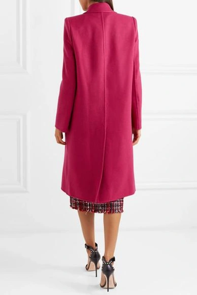 Shop Alexander Mcqueen Wool And Cashmere-blend Coat In Pink