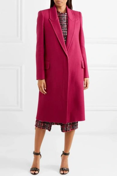 Shop Alexander Mcqueen Wool And Cashmere-blend Coat In Pink