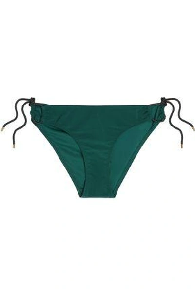 Shop Stella Mccartney Woman Low-rise Bikini Briefs Green