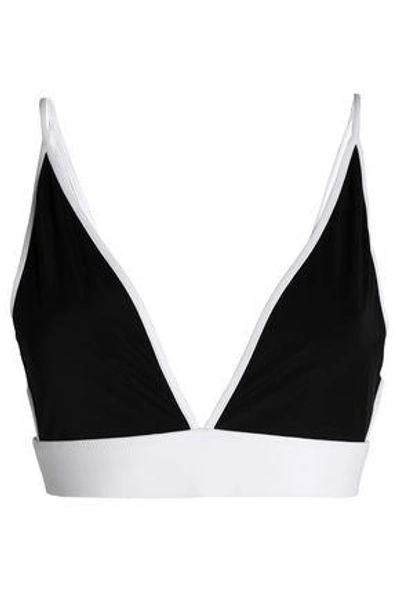 Shop Jonathan Simkhai Woman Cutout Triangle Bikini Top Black