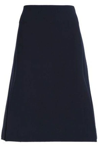 Shop Victoria Victoria Beckham Victoria, Victoria Beckham Woman Wool-blend Crepe Skirt Navy