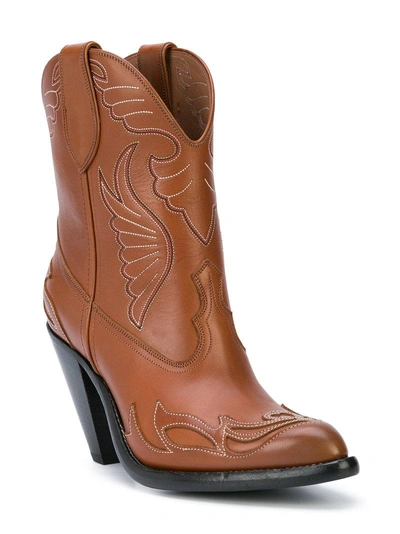 Shop Givenchy Western-style Ankle Boots - Brown
