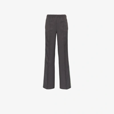 Shop Prada Side-stripe Logo Track Pants In Grey