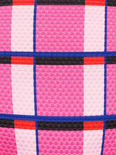 Shop Paper London Fiji Halterneck Miami Check Print Bikini In Pink/purple