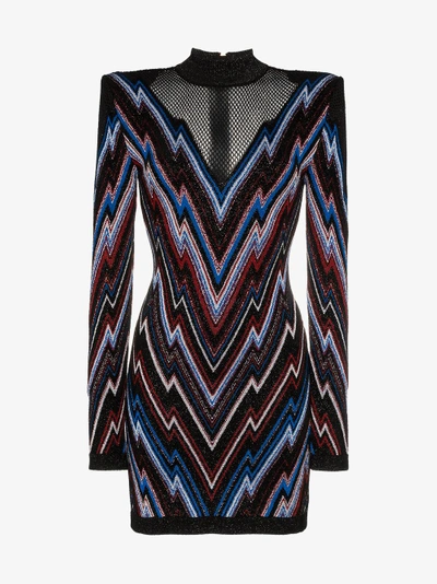 Balmain chevron knit dress best sale