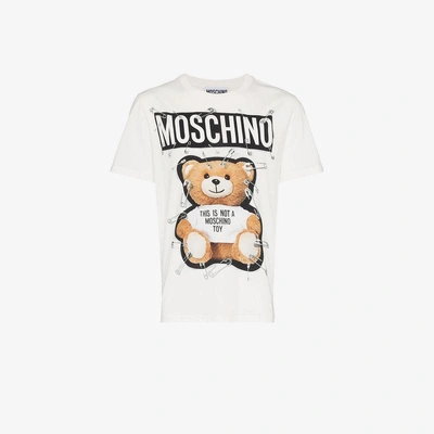 Shop Moschino Teddy Bear Print T-shirt In White