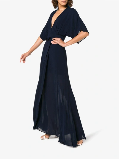 Shop Reformation Winslow Maxi Dress In Blue