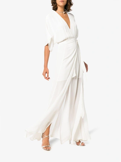 Shop Reformation Winslow V Neck Long Length Dress In White