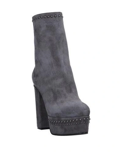 Shop Le Silla Ankle Boots In Grey