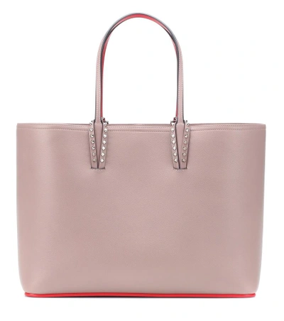 Shop Christian Louboutin Cabata Leather Tote In Pink