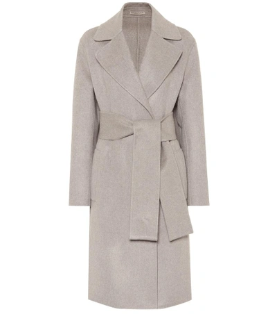 Shop Bottega Veneta Cashmere Coat In Grey